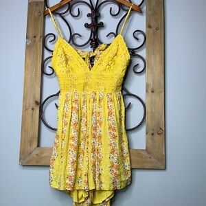 Yellow Floral Jumpsuit